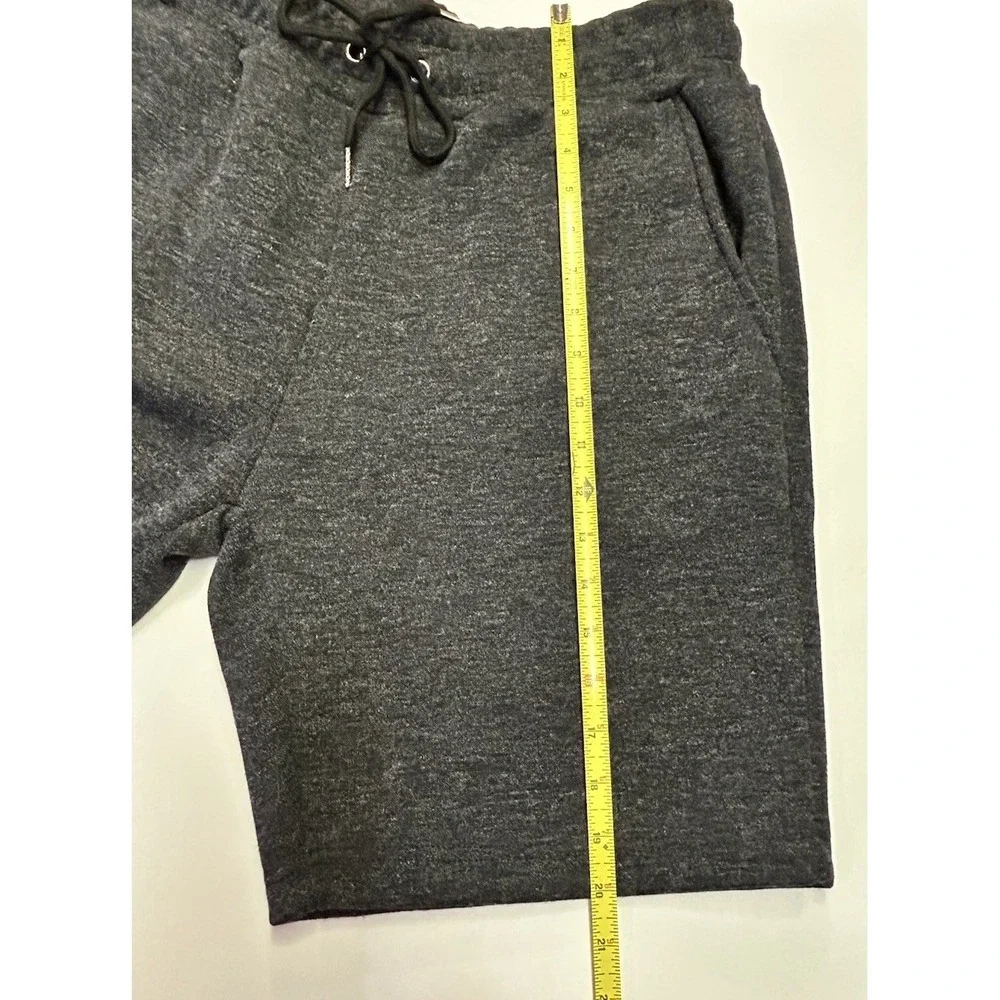J.Come Mens Charcoal Gray Heathered Knit Drawstring Sweat Shorts Size‎ Large